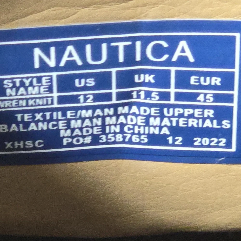 Nautica Knit Oxfords Men's Size 12 M Lace Up Navy Blue Lightweight Preppy Casual